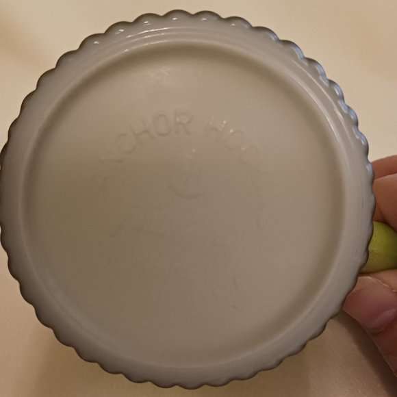 Vintage Anchor Hocking 3 Piece Fire King Mug Set Blue and Green Made in USA - Picture 6 of 6